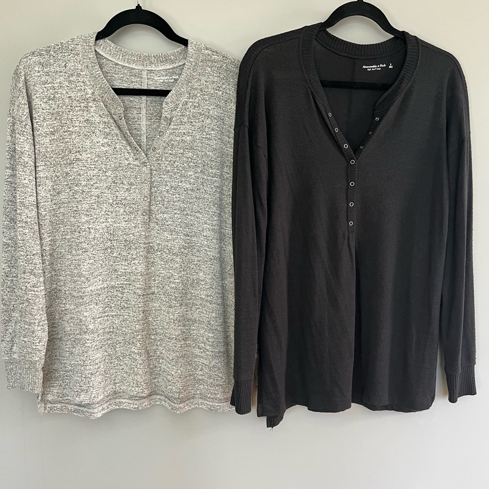 Abercrombie Soft & Cozy Henley Long Sleeve (Set of 2)